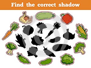 Find the correct shadow (vegetables)