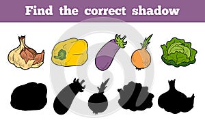 Find the correct shadow (vegetables)