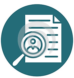 Find CV Isolated Vector Icon That can be easily Modified or Edited.