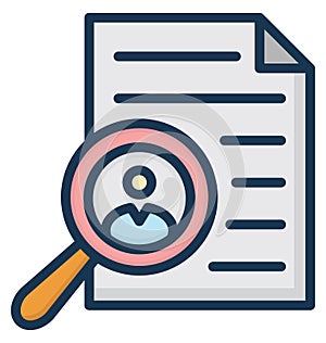 Find CV Isolated Vector Icon That can be easily Modified or Edited.