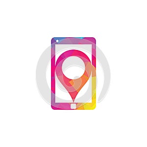 Find device logo design template. Device finder icon.