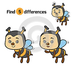 Find differences for children (bee)