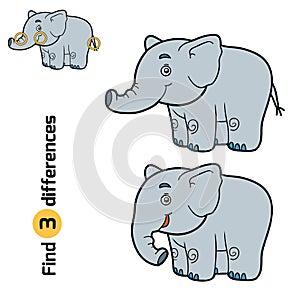 Find differences for children (elephant)