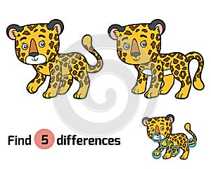 Find differences for children, jaguar