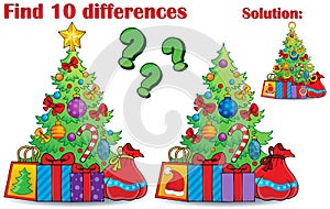 Find differences Christmas theme