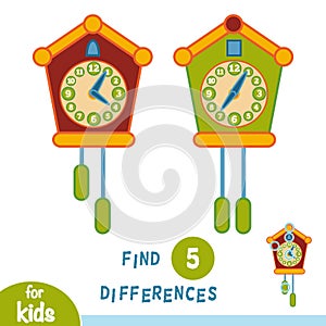 Find differences, Cuckoo-clock