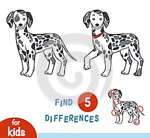 Find differences, education game, Dalmatian