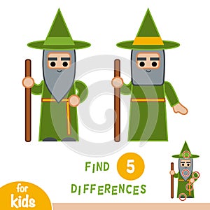 Find differences, education game, Wizard