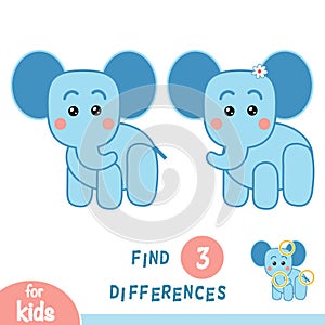 Find differences, Elephant