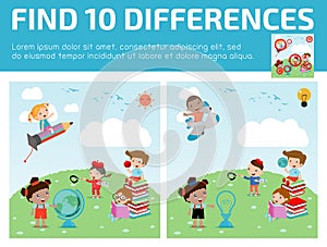 Find differences,Game for kids ,find differences,Brain games, children game,