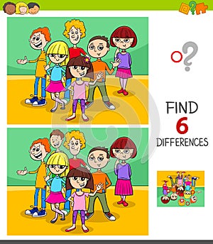 Find differences game with kids or teens