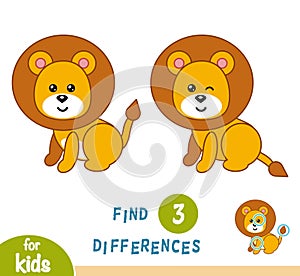 Find differences, Lion