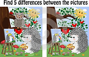 Find the differences between the pictures. Children\'s educational game