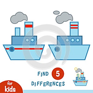 Find differences, Steamship