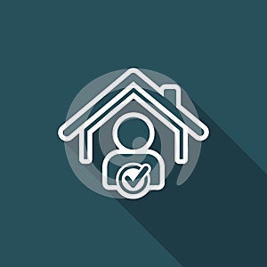 Find home purchaser - Vector web icon