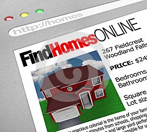 Find Homes Online - Web Screen