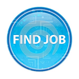 Find Job floral blue round button