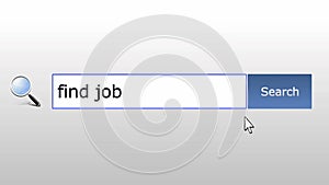 Find job - graphics browser search query, web page