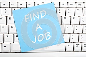 Find a job message