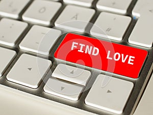 Find love on Red button of a keyboard