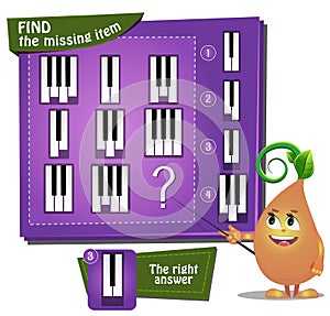 Find the missing part piano keys