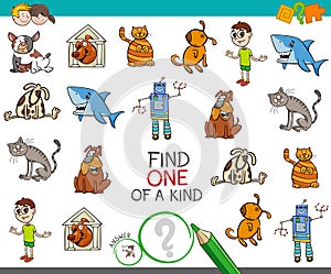 Find one picture of a kind activity game