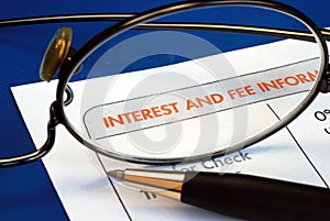 Find out the interest and fee information