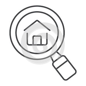 Find Real Estate Company thin line icon