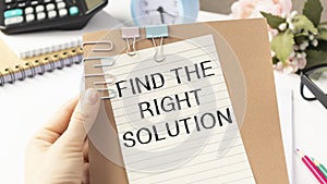 Find The Right Solution. Businessman holding