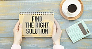 Find The Right Solution. Businessman holding