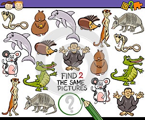 Find same picture game cartoon