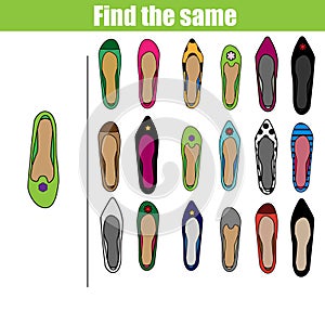 Find the same pictures children educational game