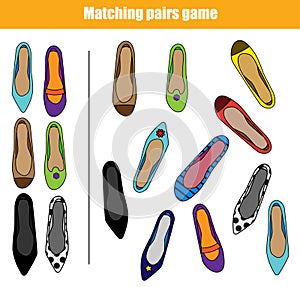 Find the same pictures children educational game. Matching pairs game