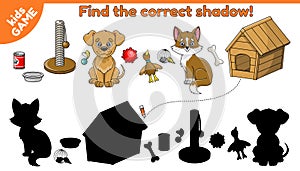 Find the shadow of cartoon cat and dog
