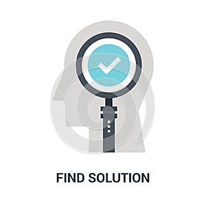 Find solution icon concept