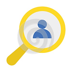 Find user, magnifier Vector Icon which can easily modify