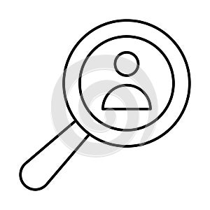 Find user, magnifier Vector Icon which can easily modify