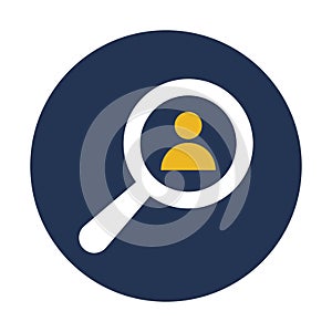 Find user, magnifier Vector Icon which can easily modify