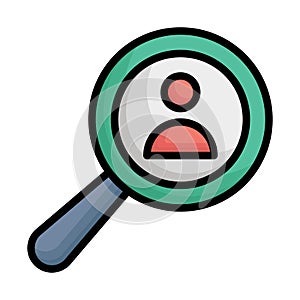 Find user, magnifier Vector Icon which can easily modify