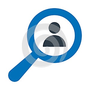 Find user, magnifier Vector Icon which can easily modify