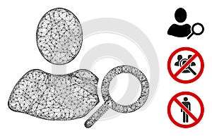 Find User Polygonal Web Vector Mesh Illustration