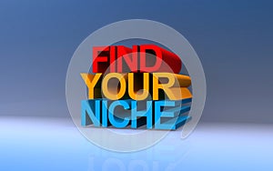 find your niche on blue photo