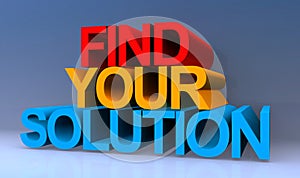 Find your solution on blue