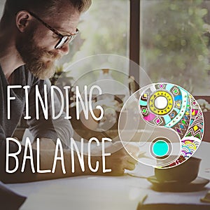 Finding Balance Yin-yang Wellbeing Concept