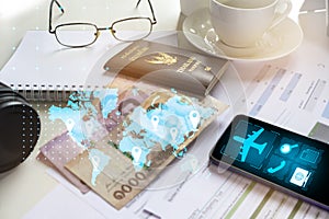 Finding and contacting information for traveling abroad,Booking accommodation and travel destinations
