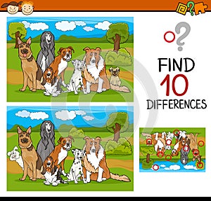 Finding differences task for kids