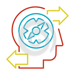 Finding problem solution thin line vector icon