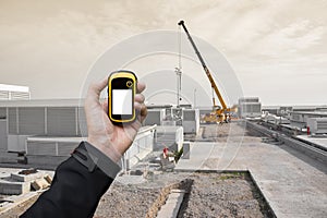 Finding the right position inside a construction site via gps