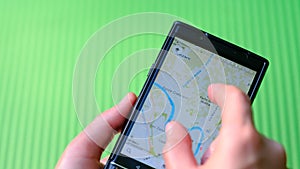 Finding a route to location using the mobile maps application