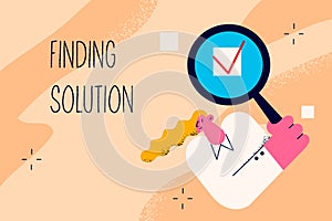 Finding solution in business concept